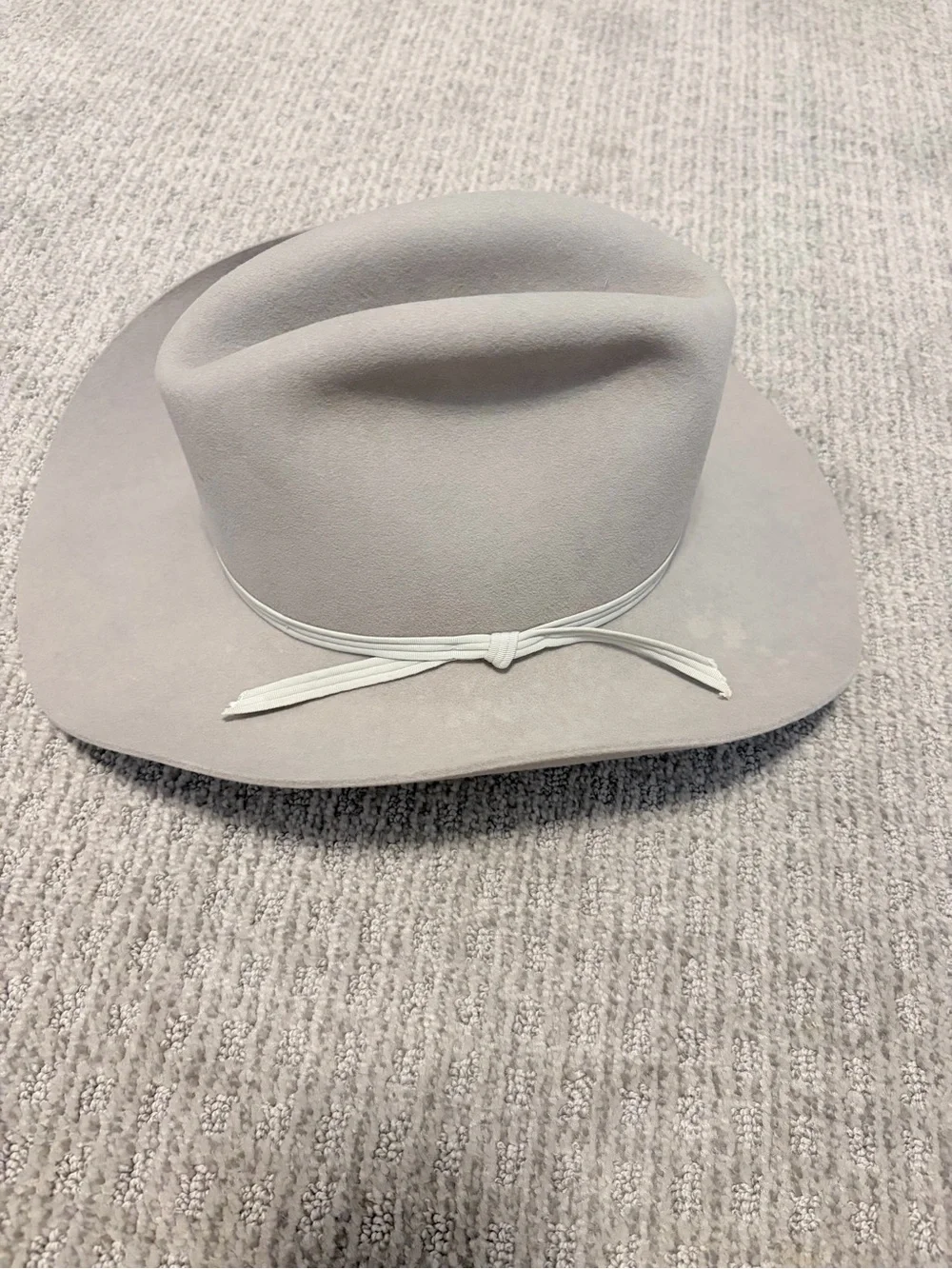 AMERICAN HAT COMPANY felt silver cowboy hat size 6 3/4